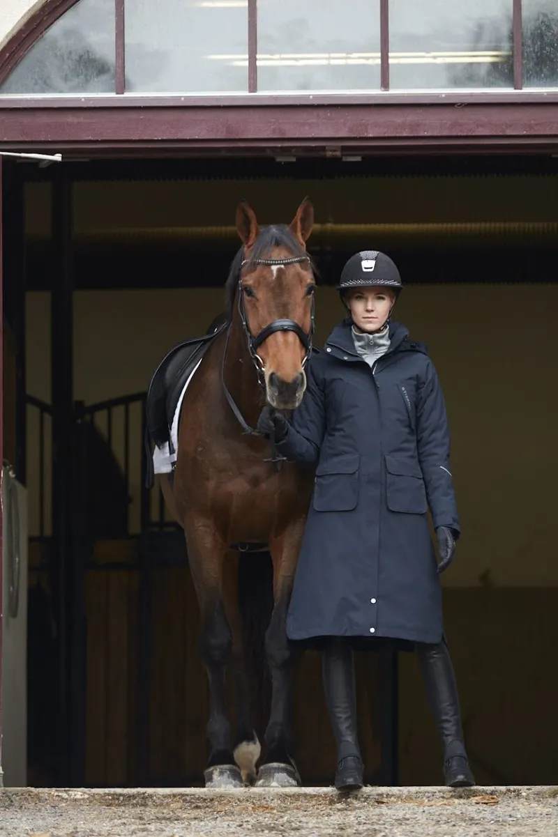 Stierna Stella Long Winter Coat Navy-5